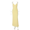 Tornova Sexy Slim Spaghetti Strap Dress For Women V neck Backless Plunge Maxi Dress Ins Hot Female Evening Party Dress Elegant
