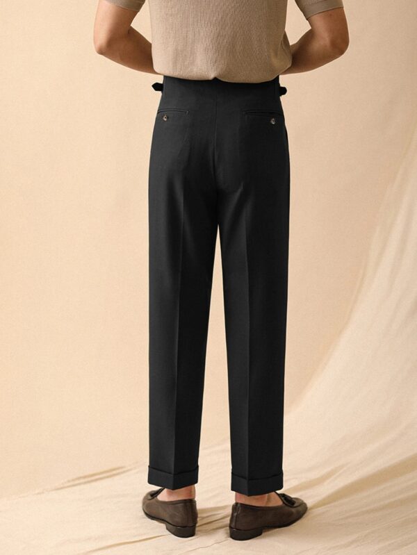 S2917b333c5c847619e5ac8e67d4fdfb1o.jpg Fall/Winter 2025 Men's Elegant Italian Neapolitan High Waist Wide Leg Pants with Tucks And Buttons Business Casual Style