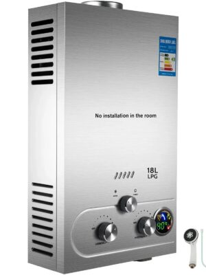 VEVOR 6-18L LPG Gas Hot Water Heater  Propane Tankless Instant Boiler With Shower Kit LPG Water Heater Home Appliance LPG Boiler