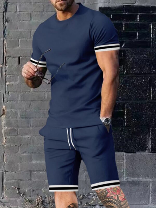 S29691c4393ba48aa8c3d42f870d02e42N.jpg EUROPEAN AND AMERICAN MEN'S SUMMER MEN'S LOOSE SET SHORT SLEEVED SHORTS SPORTS CASUAL ROUND NECK TWO-PIECE SET MEN'S S-3XL