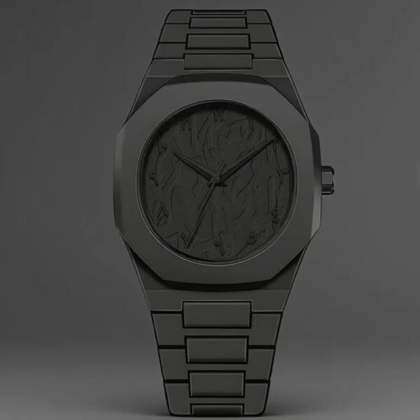 S2970bb0296464bb4960a44165c4133c4b.jpg New Fashionable Men's Watch Simple Black Male Quartz Watches Arabic digital Casual Drip Oil Strap