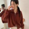 S29ecd3a89fcc4389ba780444db14aca8S.jpg New 2025 high-end autumn and winter knitted women's lapel cashmere wool sweater casual short women's cardigan 100% wool sweater