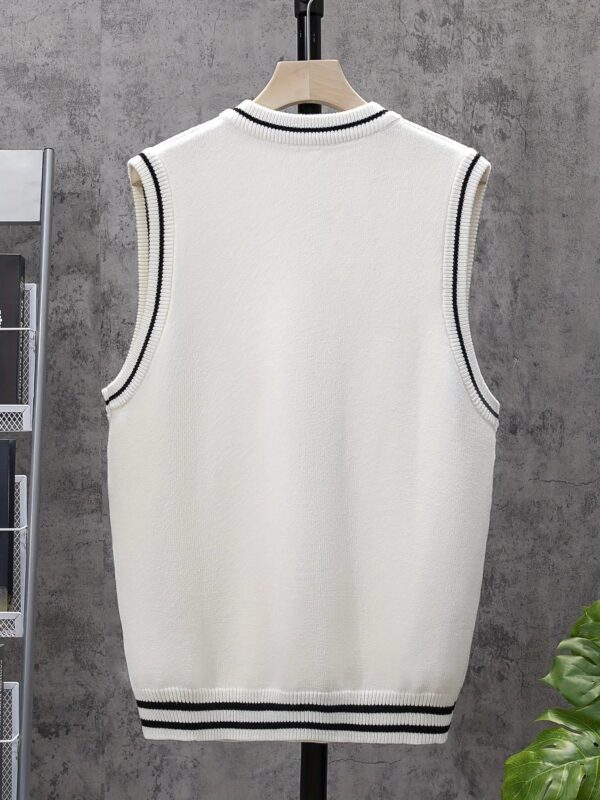 S2a037ce7708f412eb31b94ca3dd59126v.jpg ShiSho original men's striped versatile home casual basic comfortable autumn & winter warm V-neck knitted sweater vest