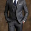 S2a821e8e68f64c6f8357e4c728cc1585i.jpg Elegant Men's Suit Sets- Slim Fit Tuxedo Set for Weddings & Formal Occasions, Black Suit