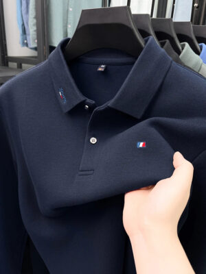 S2b403a5c2048410a8e4b7bfd32fd6c47E.jpg High end embroidery craft polo shirt long sleeved brand autumn Men's Wear comfortable breathable cotton casual business T-shirt