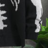 S2ba59ac0f2e5484dbddf479deb75bbdbU.jpg Men's Skeleton Pattern Cardigan Sweaters, Gothic Long Sleeve Unisex Outwear Knitted Coats