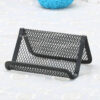 S2bc30e27bdb04097b0664757e53135feV.jpg Metal Mesh Portable Business Name Card Holder Display Stand Rack Desktop Table Organizer Home Desk Storage Stand