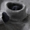 Men's Slim Fit Long Sleeve Turtleneck Sweater Anti-Pilling High Quality Knitted Solid Color Pullover Trendy Men's Clothing