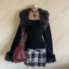 S2c01ee9e46e648d0b9330b2bbac13d1fq.jpg 2025 Autumn Winter Long-Sleeve Fashion Women's Cardigan Sweater Knitted Coat Short Casual Single Breasted Korean Slim Female Top