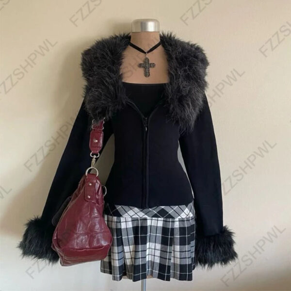 S2c01ee9e46e648d0b9330b2bbac13d1fq.jpg 2025 Autumn Winter Long-Sleeve Fashion Women's Cardigan Sweater Knitted Coat Short Casual Single Breasted Korean Slim Female Top
