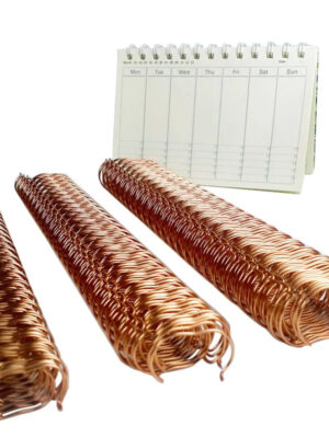 50pcs Gold Metal YO Binding Wires Double Coil Wire Binding A4 Binders Double Wire Binding Calendar Binding Coil Notebook Springs