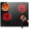 S2cb55623bf824b508c44df5a34c15745t.jpg Ceramic Hob 60cm, Karinear Ceramic Glass Cooktop 4 Zones, 6000W Built-in, 220-240V, No Plug, Safety Lock, Timer, Touch Control