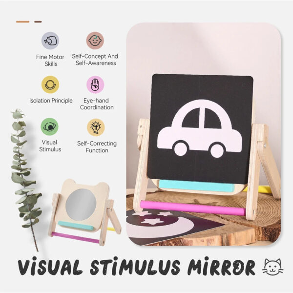 S2d039ad2bdfe4a3f9d6080d5245ba7c2t.jpg Montessori Mirror Newborn Tummy Time High Contrast Visual Development Cards For Kid Busy Puzzle Board Educational Sensory Gift