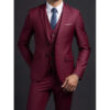 S2d22d49de6964b638968276a5e78fdb7l.jpg Suit (Blazer+ Vest + Trousers) Men's Fashionable Gentleman Business British Style Solid-color Banquet Host Casual Wedding Suit