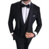 S2df968e727ab49449efa6741589b3e15H.jpg White Slit Mens Suits 3 Piece Black Shawl Lapel Casual Groom Tuxedos for Wedding Groomsmen Suits Men 2025 (Blazer+Vest+Pant)