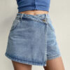 S2f18a7d1533b44d3b3eddf3b40130240G.jpg Fashion A-Line Denim Shorts for Women Summer High Waist Skirt Pants Woman Slim Streetwear Jeans Blue Shorts Female