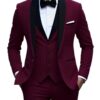 S2f719c74d4774b758a33da0c4ef82e8eq.jpg White Slit Mens Suits 3 Piece Black Shawl Lapel Casual Groom Tuxedos for Wedding Groomsmen Suits Men 2025 (Blazer+Vest+Pant)