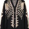 S2fa6f86eb66c41de86070c466de456176.jpg Men's Skeleton Pattern Cardigan Sweaters, Gothic Long Sleeve Unisex Outwear Knitted Coats