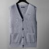 S2fff37dfab75472a88b1c9cc09a937548.jpg Large knitted sweater, men's new cardigan vest, autumn and winter large loose fat sweater.