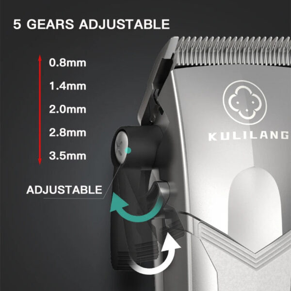 Madeshow Kulilang R55 R66 R77F Professional Men's Hair Clipper Trimmer Wireless Barber trimmer for men Oil Head Hair Salon
