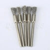 5/10pcs Pencil Brushes Stainless Steel Mounted Wire Wheel Mandrel Set Dremel Accessory Rotary Tools 3.17mm Shank Mandrel Silver