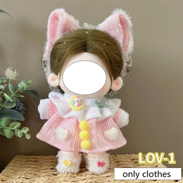 S3060853975e54756a52d5b49af697e3an.jpg 20cm Cotton Doll Clothes Cute Dress Lolita Vintage Doll Clothes for Plush Doll Idol Dolls For Cotton Stuffed Dolls Accessories