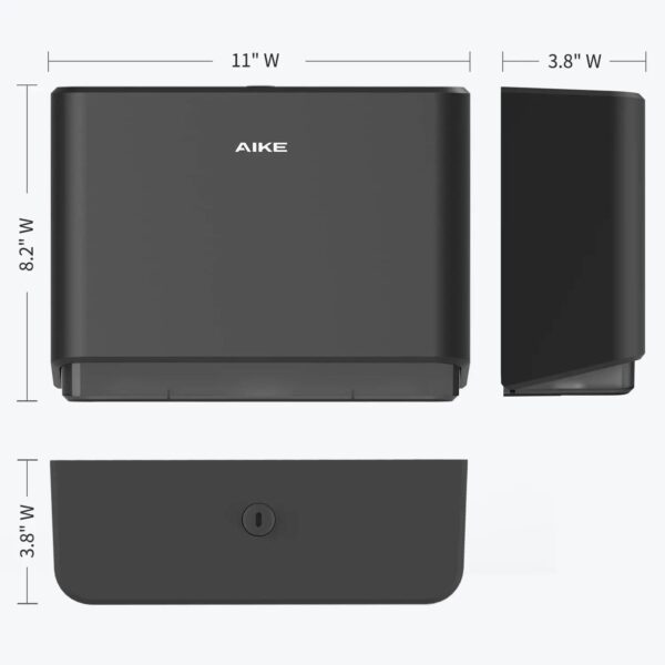 AIKE Professional Paper Towel Holder Wall Mount Punch Free Tissue Dispenser with Smart Lock Paper Box for Toilet Bedroom Kitchen