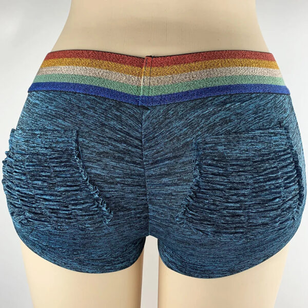 S30b1f8212be4476899cb6612a4c3e0f5L.jpg Fashionable Printed Shorts, High Waisted and Hip Lifting Sports and Fitness Running Three Quarter Pants