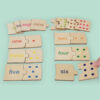 Wooden Number Matching Puzze Toys Montessori Early Education Digital Pattern Thicken Blocks Game for Baby Festival Gift Toy