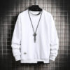 S312996e386604df5814c9c05ee296154M.jpg Mens Casual Sweatshirts Hoodie Men Fake Two Pieces Multi Color O-Neck Fashion Harajuku Style Male Sweatshirt 2023 New