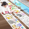 Kids Coloring Paper Roll Sticky DIY Drawing Graffiti Art Color Filling Educational Toys for Children Wall Floor Painting Gifts