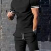 S31d807e667b946f19ef1308cf137c11fQ.jpg EUROPEAN AND AMERICAN MEN'S SUMMER MEN'S LOOSE SET SHORT SLEEVED SHORTS SPORTS CASUAL ROUND NECK TWO-PIECE SET MEN'S S-3XL