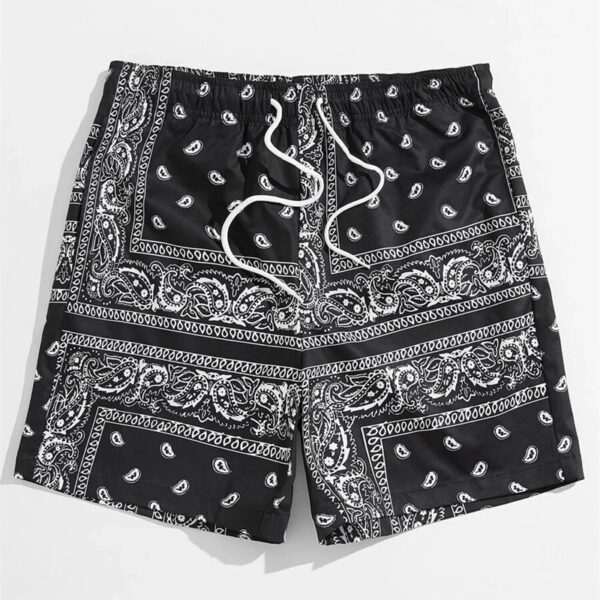 S32e66d36a1134e9ca4e39c8588a007064.jpg Classic Perris Pattern Beach Short For Men Retro Print Drawstring Board Shorts Sea Vacation Casual Fashion Hawaii Swim Trunks