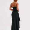 S3327def7ed5f4693a7e04753de5eac16c.jpg Sexy Strapless Backless High Split Maxi Dress For Women Black Off-shoulder Sleeveless Bodycon Club Party Long Dress Clothes