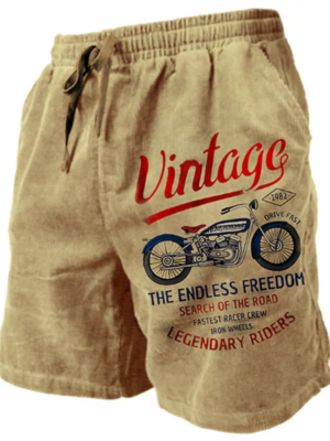 S33404bf081ad4e9bb03c5fe674fdf13at.png Vintage Motorcycle Pattern Beach Short For Men Fashion Casual Summer 3D Printed Swim Trunks Loose Trend Streetwear Short Pants