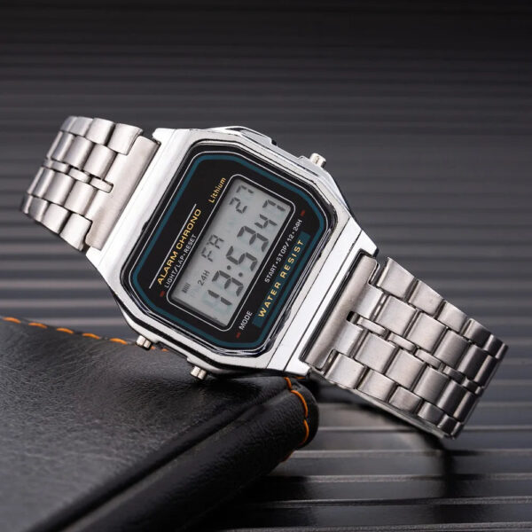 S33f87fe2434d4b2c94a55cc796a9fcfcg.jpg Elegant Digital Watch For Women Gold Silver Stainless Steel Business Ladies Electronic Wrist Watches Man Clock Zegarek Damski