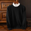 S3494fd7460b144dda636274b5ee1ec20y.jpg Men's 100% Cashmere Sweater O-Neck Pullovers Knit Large Size Wool Sweater Winter New Tops Long Sleeve High-End Jumpers