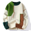 Casual Thickened Knitted Sweater Men's Overhead round Neck Pullover Autumn Winter Design Sense  Handsome Knitted Woolen ...