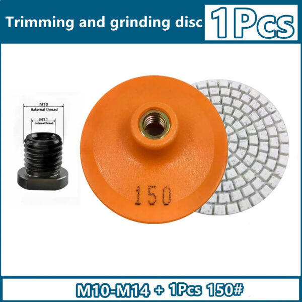 S34dd9a2c04124a0ca7bfe479eb2f2f34V.jpg 100mm M14 Angle Grinder Ceramic Tile Trimming Polishing Disc Dry Polishing Marble Porcelain Granite Chamfering Grinding Edge.