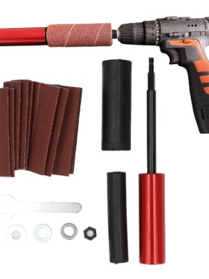 Spindle Sander Adapter 3/8in Mandrel Aluminum Alloy Drill Sanding Drum Mandrel Adapter Kit for Wood Metal