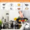 NOXTON Plug in Induction Hob, 4 Zones Electric 60cm Built-in, Touch, Safety Lock, 99-Min-Timer, Black, (UK:2800W/EU:3500W)