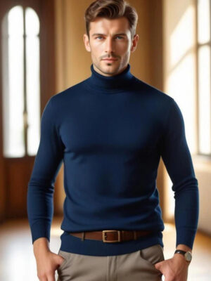 S35dada2d937e4c409b871fb0f53c281b4.jpg Soft Cashmere Sweater Men's Clothes Turtleneck Pullover Autumn Spring Korean Popular Casual Knit Reviews Wool High-quality