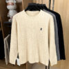 S360c8526b9fa494ea3a02dcf13608ae6H.jpg Autumn/Winter 2025 Anti Pilling Sweater Embroidered Fried Dough Twists Solid Long Sleeve Knitwear Men's Undercoat