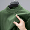 S368472a495ee41e6b7fe1579cbed3fccg.jpg Half Turtleneck Knitwear Sweater New Autumn/Winter Mock Neck Sweatshirts Solid Color Pullovers Man Brand Casual Mens Clothing