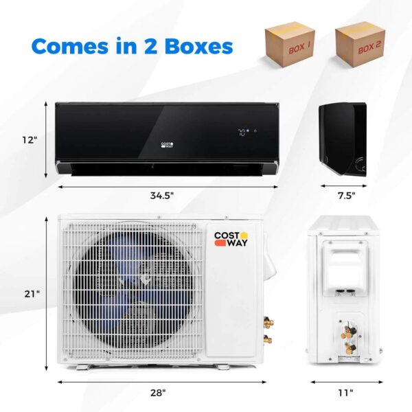 S369a94d8101949bab2c89d642515d61bG.jpg 12000 BTU Wifi Enabled Mini Split Air Conditioner & Heater w/ Heat Pump