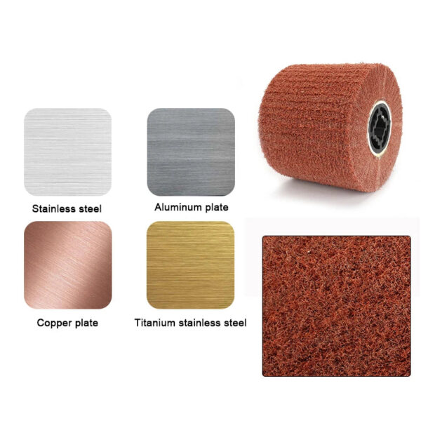 S36d6e1e3d30045dabcc6d1e0d03a89a9s.jpg SIFANG Non-woven Nylon Abrasive Flap Wheel Brush Wire Drawing Polishing Burnishing Drum Wheel for Stainless Steel