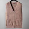 S37416f8f6ba348c196f329b872860b1bk.jpg Large knitted sweater, men's new cardigan vest, autumn and winter large loose fat sweater.