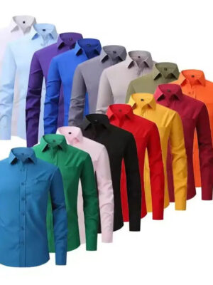 S379c2c916f2145cb953a2290b9573efdQ.jpg American size men's shirt long sleeve spring/summer formal business casual wear high quality fashion solid color plus size