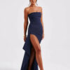 S37ab98e0f69343c0a8e100dca2ca3de4B.jpg Sexy Strapless Backless High Split Maxi Dress For Women Black Off-shoulder Sleeveless Bodycon Club Party Long Dress Clothes