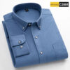 S37f55cab3fe54731a80ce6472cb5c1acL.jpg New in shirt 100%cotton long-sleeve shirts for men fashion Casual plain shirt solid color Oxford single pocket top white clothes